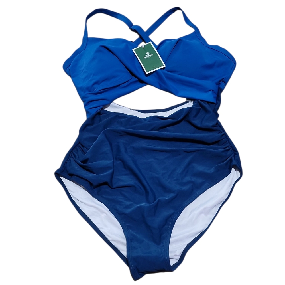 Eomenie Women's One Piece Tummy Control Cutout High Waisted Bathing Suit